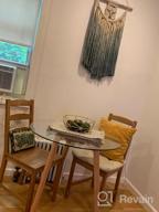 картинка 1 прикреплена к отзыву Ivinta 31.5" Round Glass Dining Table, Modern Leisure Wood Legs Kitchen Living Room Accent Small Tea Table For 2, Space Saving от Anthony Montgomery