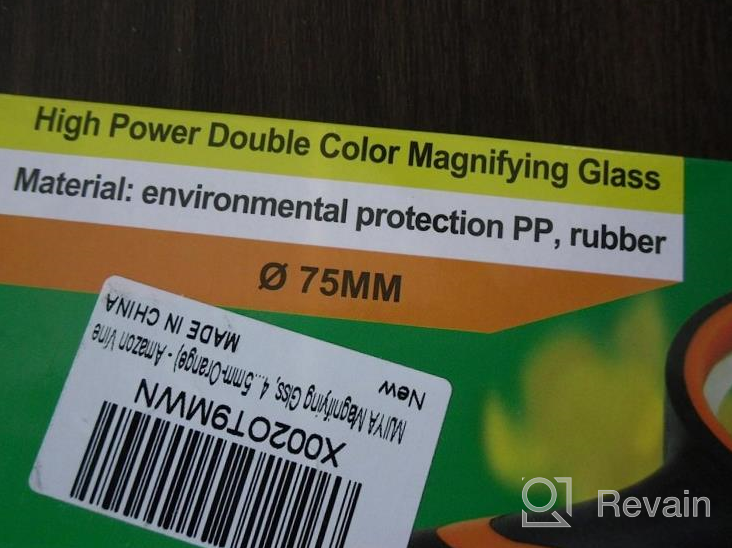 img 1 attached to 8X Handheld Reading Magnifying Glass For Kids And Seniors - MJIYA Non-Scratch Quality Glass Lens And Shatterproof Design (75Mm, Orange) review by Kayla Schmidt