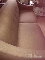 картинка 1 прикреплена к отзыву Ламберия Напечатанная накладка на диван, растяжимая чехол на диван, чехлы на диван для трёхместного дивана с двумя бесплатными наволочками (Пальма, диван на двоих) от Kayla Schmidt