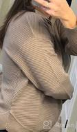 img 1 attached to 👚 Prinbara Half Zip Knit Pullover Sweater Top for Women - Long Sleeve, Lapel Collar, Casual Slouchy Fit, Ribbed Texture, Thumb Hole review by Robert Fulce