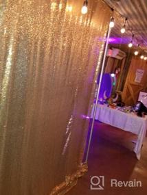 img 6 attached to 20FTX10FT Gold Shimmer Sequin Fabric Photography Backdrop
