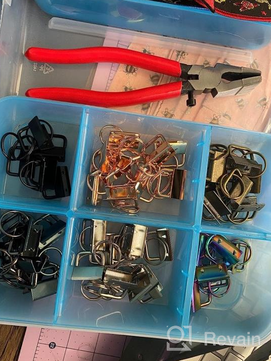 img 1 attached to 🔑 Key Fob Hardware Set - Shynek 50PCS 1 Inch Lanyard Keychain Hardware with Key Fob Pliers Tool for Keychain and Wristlet Clamp Hardware Supplies review by Kyle Fritz