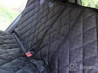 img 1 attached to Premium Black Extra Large Dog Seat Cover For Full Size Trucks And Large SUVs - 4Knines Without Hammock And Middle Seat Belt Capable - USA Company review by Romas Pennington