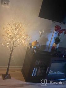 img 8 attached to Hairui освещенное дерево гипсофилы 4 фута 90 светодиодов искусственные цветы гипсофилы с подсветкой для свадебной вечеринки зимние рождественские праздничные украшения