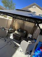 img 1 attached to 12X20FT Hardtop Gazebo: YOLENY Permanent Outdoor Aluminum Patio Gazebo With Double Roof, Curtains & Netting Included review by Kyle Armstrong