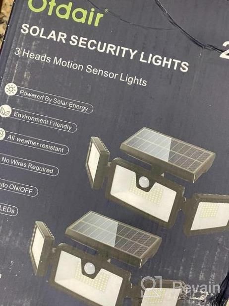 img 1 attached to Otdair 310 LED Solar Lights Outdoor, Solar Motion Lights With 3 Lighting Modes, IP65 Waterproof Solar Security Light Solar Wall Light For Garden, Yard, Patio, Garage, Pathway 4Pack review by Kyle Ross