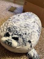 img 1 attached to Cute Medium Seal Plush Toy: ETAOLINE Chubby Blob Seal Pillow Cotton Stuffed Animals review by Jon Cherian