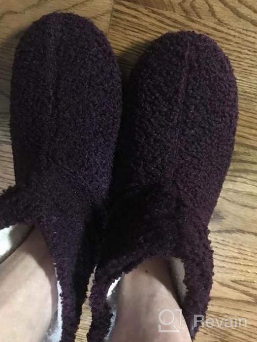 img 1 attached to 👢 LongBay Women's Cozy Fur Bootie Slippers with Curly Fleece Lining, Plush Memory Foam, and Comfy House Shoes review by Devin Lee