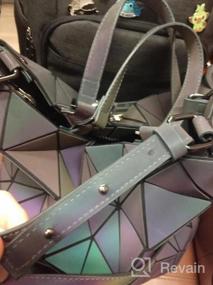 img 6 attached to Светящийся геометрический рюкзак: меняющая цвет модная сумка и кошелек через плечо с подходящим кошельком для женщин от HotOne