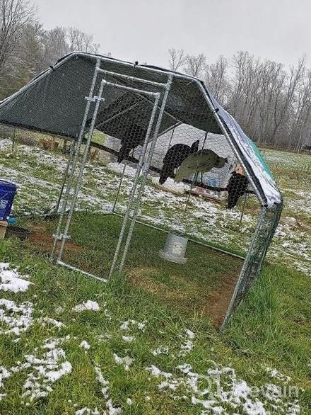 img 1 attached to Spacious And Durable Galvanized Chicken Coop With Secure Walk-In Pen Run And Cover - The Perfect Home For Your Chickens review by Amy Lucero