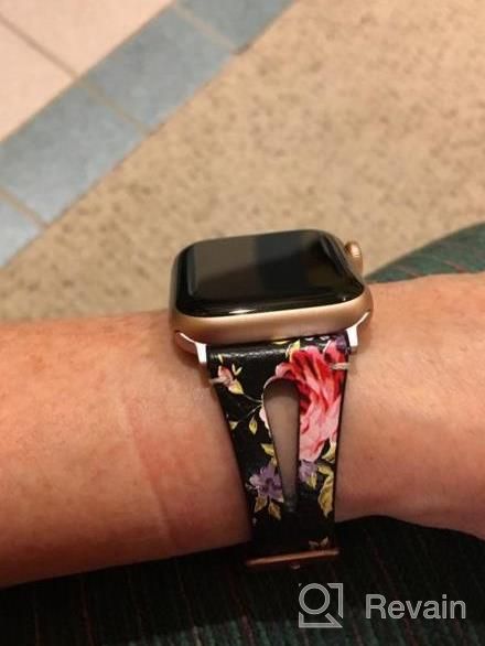 img 1 attached to Secbolt Leather Bands: Compatible With Apple Watch 38Mm 40Mm 41Mm SE Series 8 7 6 5 4 3 2 1 - Slim Strap With Breathable Hole Replacement Wristband For Women review by Kim Rush