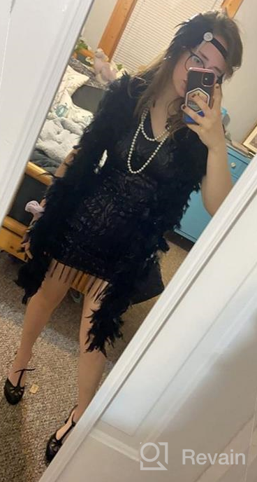 img 1 attached to 💃 Vintage Art Deco Dress - BABEYOND Roaring 20s Sequins Beaded Dress with Long Fringes, Great Gatsby Flapper Dress review by Carrie Thal