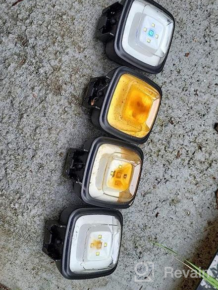img 1 attached to 4 Pack OTHWAY Solar Fence Post Lights - Outdoor Waterproof Colorful Decorative Deck Lighting With Easy Installation & Dark Sensing Technology review by Kyle Brown
