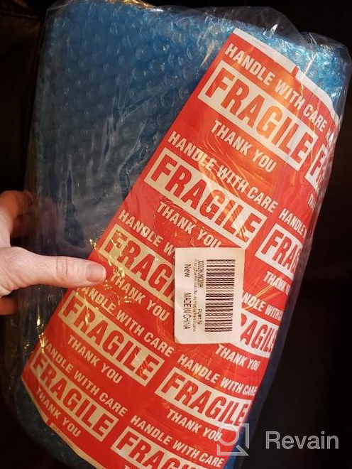 img 1 attached to 2-Pack Bubble Cushion Wrap Roll | 12" X 72' Total Air Cushioning | 20 Fragile Sticker Labels For Moving Boxes review by Kate Johnson