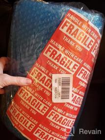 img 5 attached to 2-Pack Bubble Cushion Wrap Roll | 12" X 72' Total Air Cushioning | 20 Fragile Sticker Labels For Moving Boxes