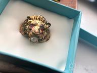 img 1 attached to 🦁 RYLOS Men's Lion Head Ring: Genuine Diamond & Stunning Precious Gem Accents in Yellow Gold Plated Silver – Perfect Conversation Starter for Men's Jewelry review by Zack Block