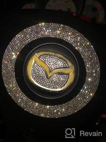 img 6 attached to Mazda Steering Wheel Bling: TopDall Crystal Shiny Accessory Sticker Decal For A Sparkling Interior Upgrade
