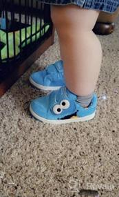 img 4 attached to Sesame Street Elastic Adjustable Boys' Sneakers: Comfy and Stylish Footwear for Kids