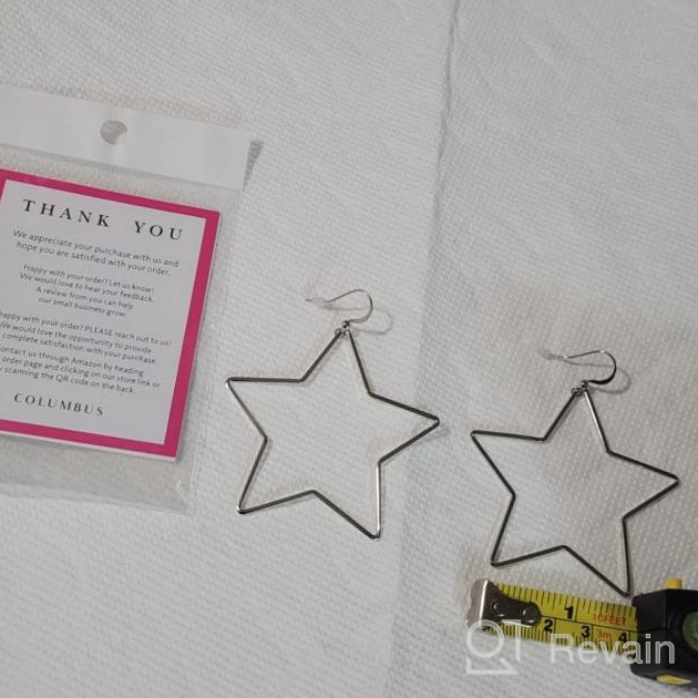 img 1 attached to Hypoallergenic Lightweight 14K Gold Dipped Star Drop Dangle Earrings - Lovely & Fun Statement Jewelry review by Joshua Ngo