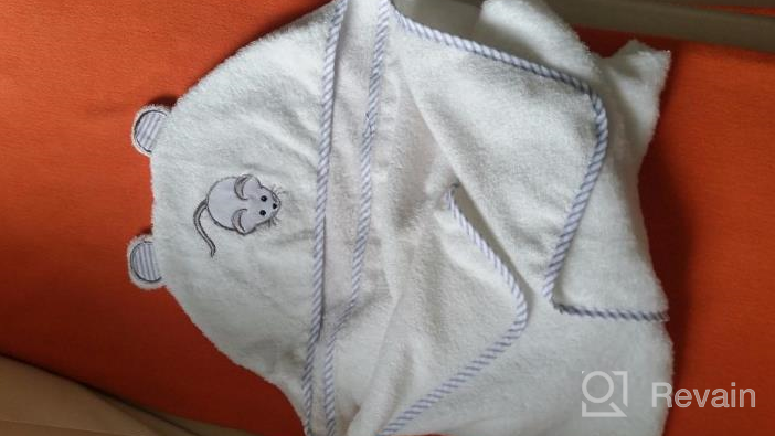 img 1 attached to Bamboo Baby Bath Towels: Ultra Soft Hooded Towels for Hypoallergenic Comfort and Absorbency - Ideal for Babies, Toddlers, and Infants, Boys and Girls! review by Tutan Guliford