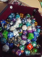 img 1 attached to Red Velvet Rolling Dice Folding Hexagon Tray - Perfect For DND Games & Candy Holder Storage review by Lamont Wilson