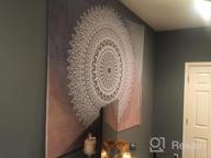 img 1 attached to Dremisland Pink & Grey Mandala Flower Tapestry - Bohemian Chic Wall Decor For Bedding & More review by Betty Tucker