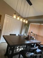 img 1 attached to LMSOD 5 Lights Kitchen Island Linear Pendant Lighting Glass Mason Jar Hanging Lamp review by Rushabh Bear