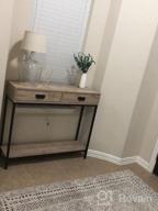 img 1 attached to Modern Oak Wood Console Table With Drawers And Shelf - Ideal For Hallways, Living Rooms And Entryways! review by Sam Thorpe