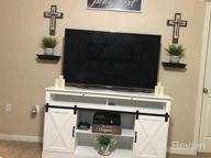 img 1 attached to Rustic Yet Modern: Windaze Farmhouse Sliding Barn Door TV Stand For TVs Up To 65 Inches In Bedroom Or Living Room review by Zach Spangler