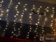 img 1 attached to 33Ft LED Christmas Curtain Lights With 400 LEDs, 8 Modes And Remote Control - Perfect For Xmas Decoration, Bedroom, Party, Wedding, Patio, And Home Wall Decor review by Paul Randall