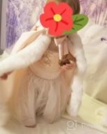 img 1 attached to Flower Girl Fur Cape For Kids - Hooded Reversible Baby Coat Perfect For Winter Weddings And Costumes - Beautelicate Brand review by Misty Gomez