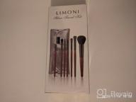 img 1 attached to Limoni Silver travel kit brush set, 7 pcs. silver/brown/black review by Czeslawa Jasinska ᠌