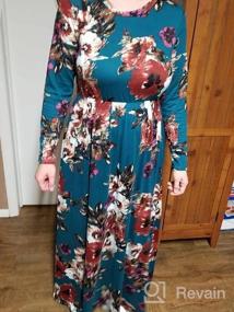 img 7 attached to Floral Maxi Dress With Pockets: Women'S Casual And Comfortable Fall Long Sleeve Dress By LAINAB