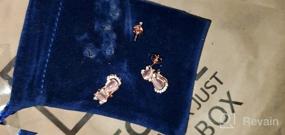 img 6 attached to Uloveido Cute Cat Shape Pink Crystal Stud Earrings and Pendant Necklace Set for Teen Girls Y404