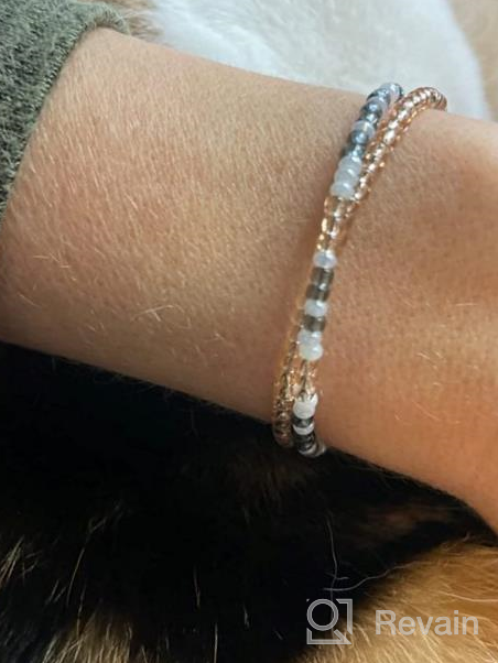 img 1 attached to 💡 Morse Code Bead Bracelets: Inspiring and Funny Jewelry Gifts for Women - Perfect for Birthdays, Christmas, and More! review by Alejandro Silem