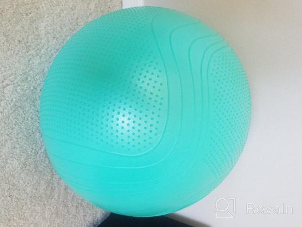 img 1 attached to Transform Your Fitness Routine With Gruper'S Anti-Burst Yoga Ball And Chair Set: Includes Hand Pump And Workout Guide Access! review by Jeff Olson
