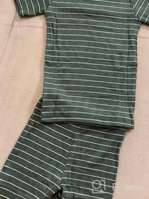 img 7 attached to Облегающий пижамный комплект в полоску для стильной повседневной носки - AVAUMA Baby Boys And Girls Sleepwear