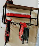 img 1 attached to LIANTRAL Power Tool Organizer, Wall Mounted Tool Rack Organizer Floating Tool Shelf For Handheld Electric Cordless Drill Heavy Duty Tool Holder With Wood Storage Board review by Jason Wilson