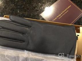 img 5 attached to Women'S Lambskin Leather Touchscreen Driving Gloves - AMVELOP Warm
