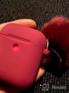 img 1 attached to Soft Silicone AirPods 3 Case Cover With Fur Ball Keychain - Shockproof Protective Cover For 2021 Version Charging Case With Visible Front LED - Ideal For Women And Girls - Light Purple By OULUOQI review by Adam Hogan