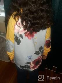 img 4 attached to Стильная толстовка с круглым вырезом для девочек от LookbookStore — повседневный пуловер с длинными рукавами