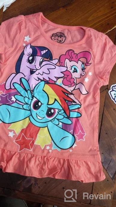 img 1 attached to My Little Pony Pullover Friends Girls' Clothing for Tops, Tees & Blouses review by Kristi Washington