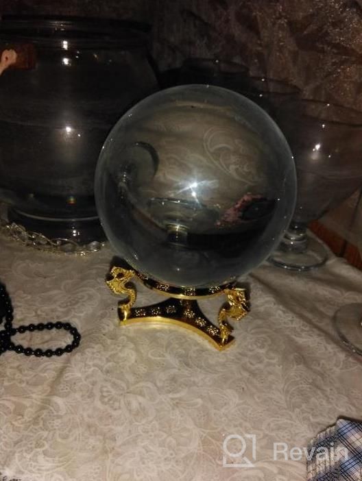 img 1 attached to 6 Inch Blue Crystal Ball With Golden Dragon Stand & Gift Package - Amlong Crystal review by Kim Norman