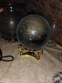 img 3 attached to 6 Inch Blue Crystal Ball With Golden Dragon Stand & Gift Package - Amlong Crystal