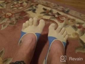 img 5 attached to Женские носки No Show Toe: невидимая подкладка с пятью пальцами, хлопковые носки для бега по щиколотку с круглым вырезом