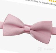 img 1 attached to Enhance Boys' Style with Our Solid Pre-Tied Adjustable Bow Tie for Wedding Party Dress Up review by Casey Mann