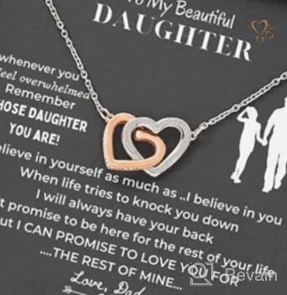 img 1 attached to Daughter Gifts - Sterling Silver Necklace for Father's Day, Birthday, Christmas, Graduation, Valentine's Day - Ideal Gift for Teen Girls, Daughter, Dad and Daughter Jewelry review by Casey Vance