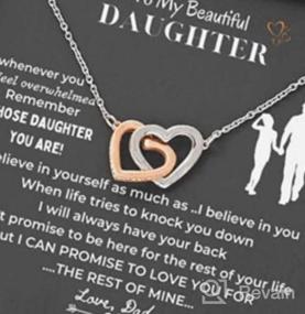 img 7 attached to Daughter Gifts - Sterling Silver Necklace for Father's Day, Birthday, Christmas, Graduation, Valentine's Day - Ideal Gift for Teen Girls, Daughter, Dad and Daughter Jewelry