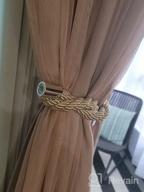 img 1 attached to Set Of 4 Beige Magnetic Curtain Tiebacks For Window Draperies - 20 Inch Decorative Holdbacks For Blackout And Sheer Window Treatments By CAWANFLY review by Jason Cartwright
