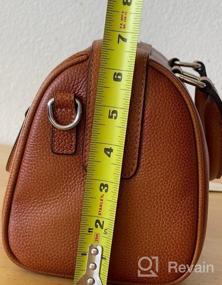 img 7 attached to Женская сумка Heshe из натуральной кожи с ручкой: высококачественный дизайнерский кошелек
